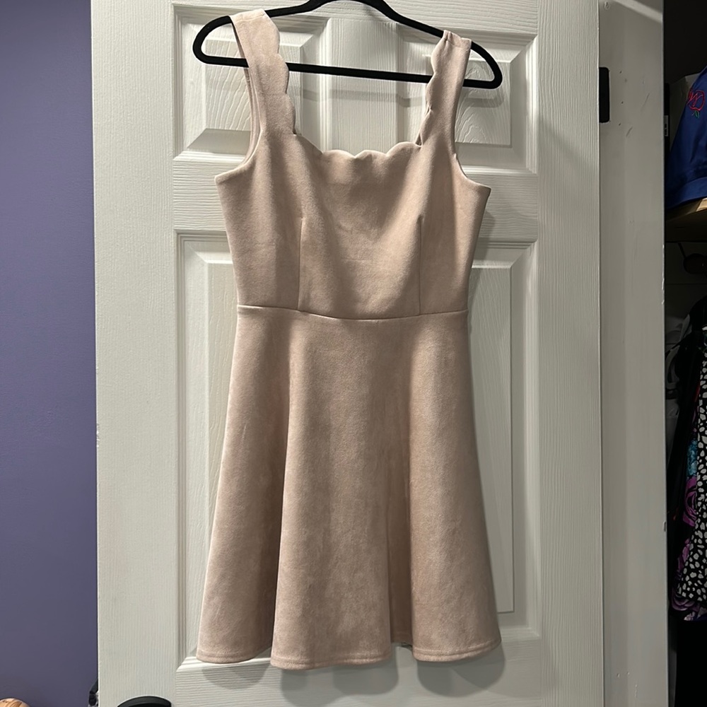 Suede Skater Dress